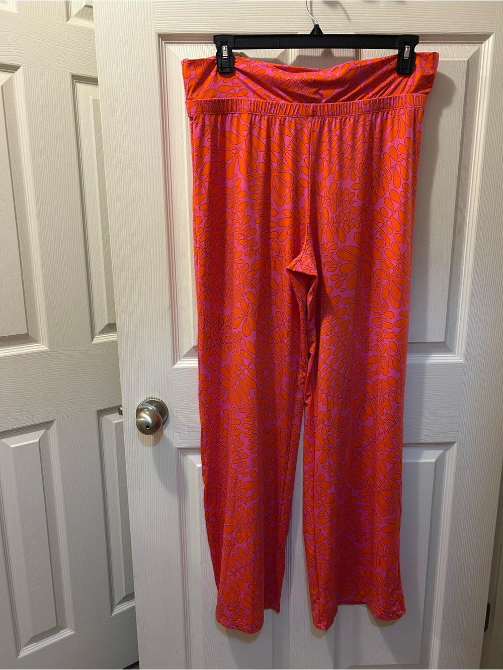 Trina Turk XL Pink Orange Printed Nylon/Spandex Pants Swim & Spa Collection NWT